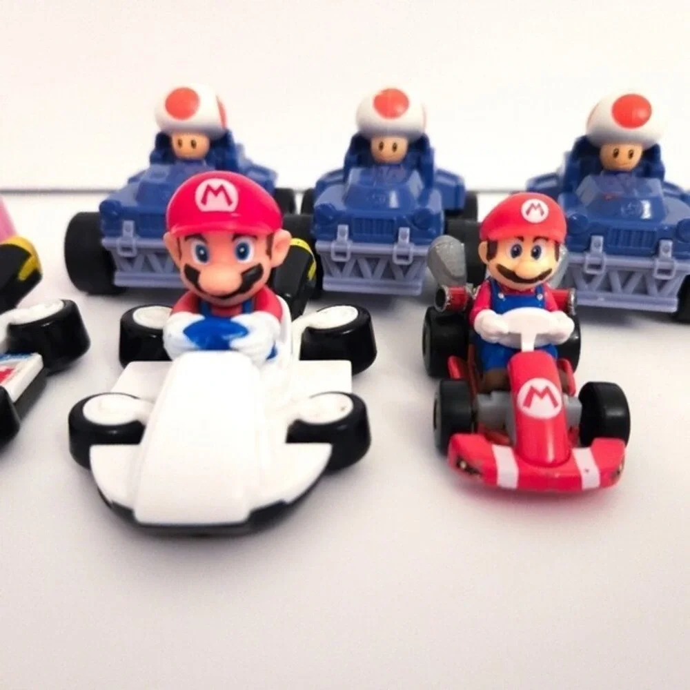 Nintendo Super Mario Hot Wheels &‎ McDonalds Toy Car Figurines (Lot of 8)